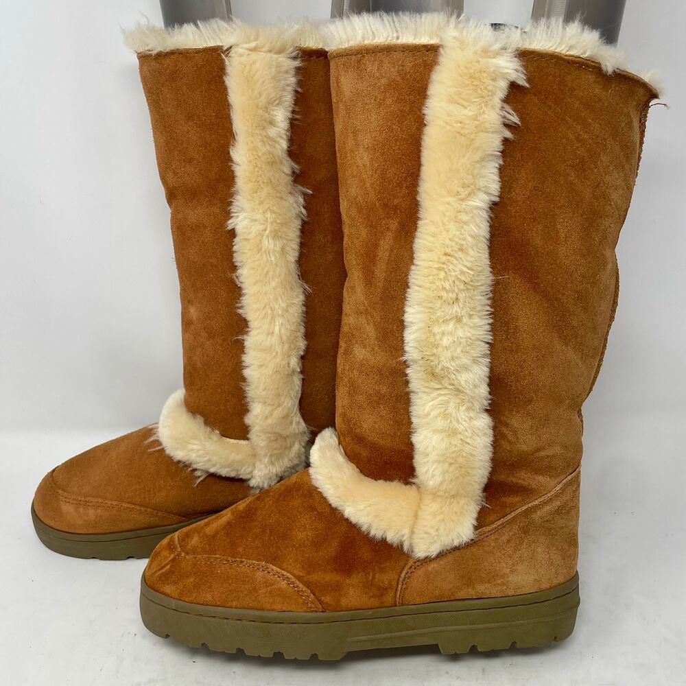 Style & Co Faux Suede Fleece Boots Youth Kids Size 7 Witty